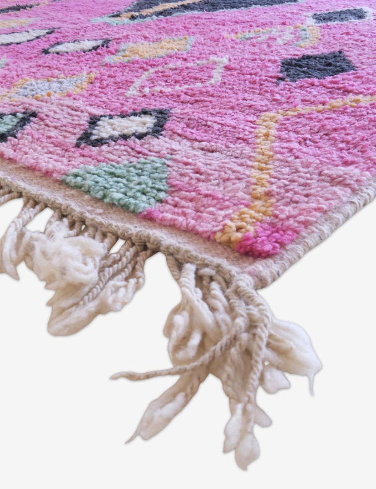 BERBERTEPPICH aus reiner Wolle 172x 273 cm - Pink, Naturmaterialien (172/273cm) - AFK Living