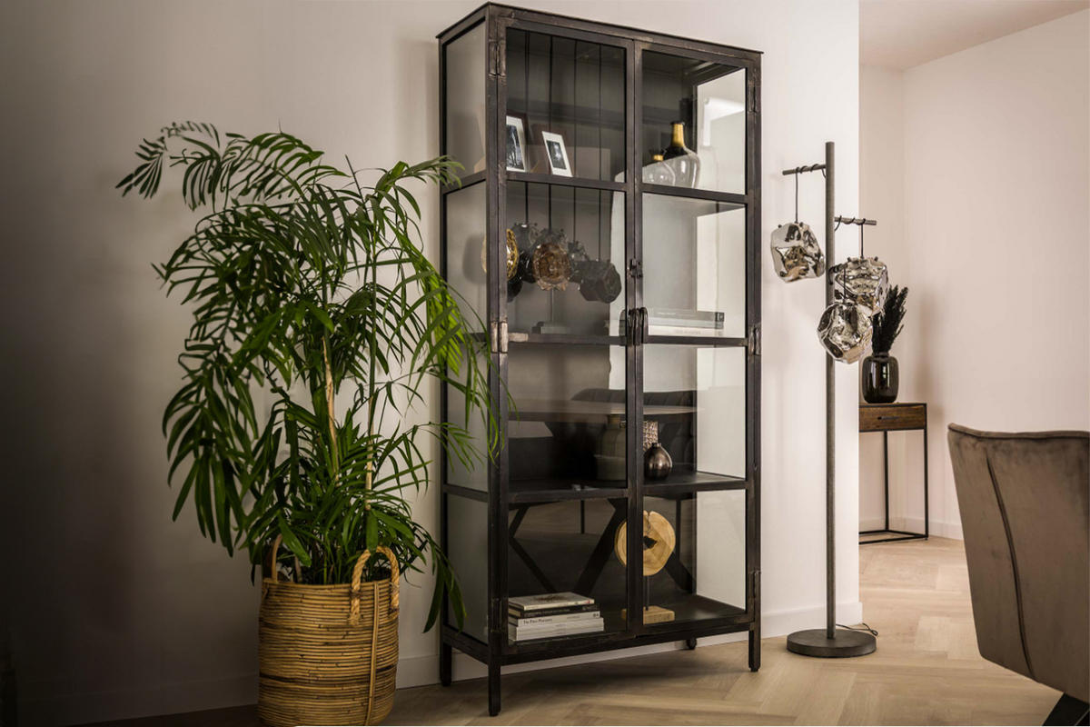 HIGHBOARD ARLES Schwarz Metall - Schwarz, Metall (90/190/40cm) - KAWOLA