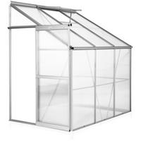ANLEHNGEWÄCHSHAUS ,192 x 128 x 202 cm,transparent - Transparent, Metall (128/202/192cm) - tectake