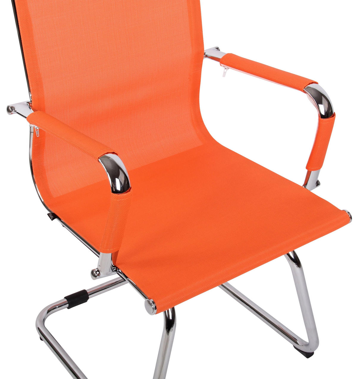 SCHWINGSTUHL Netzstoff orange - Chromfarben/Orange, Textil/Metall (58/94/48cm) - CLP