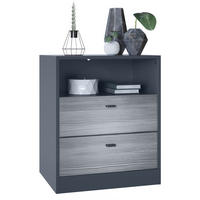 KOMMODE Pino Fronten in Avola-Anthrazit - Anthrazit, Holzwerkstoff (56/67.5/36cm) - Vladon