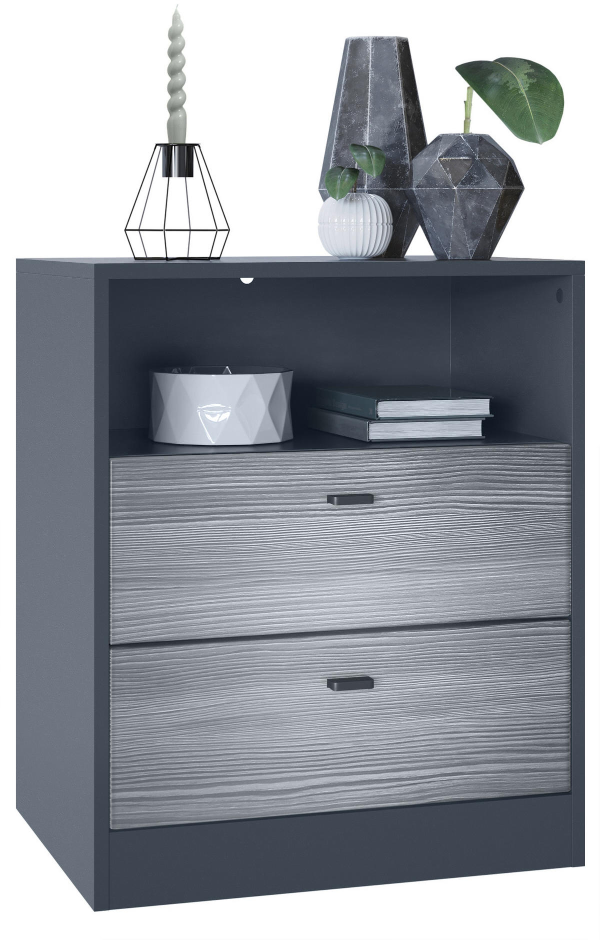 KOMMODE Pino Fronten in Avola-Anthrazit - Anthrazit, Holzwerkstoff (56/67.5/36cm) - Vladon