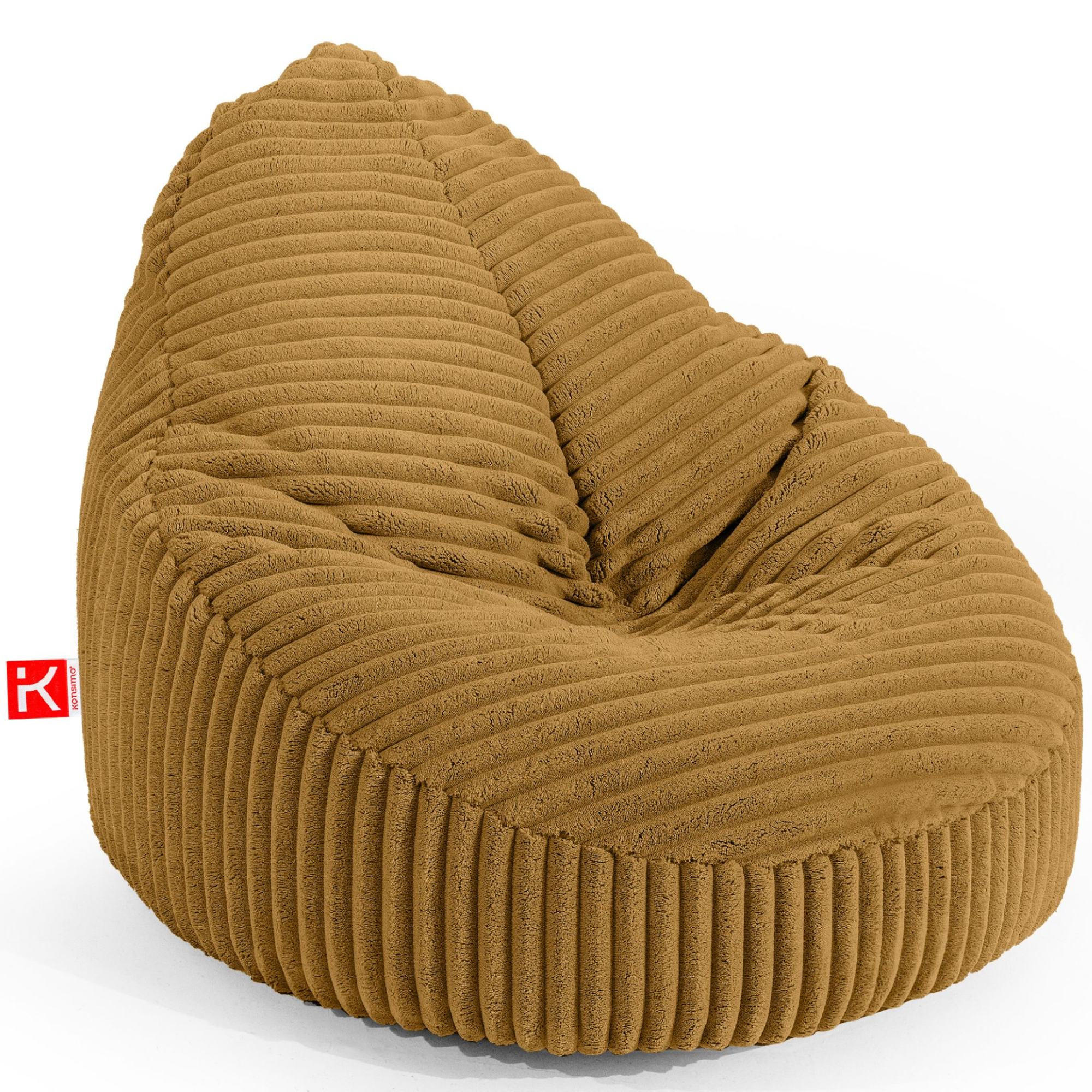 SITZSACK COSMO II aus Kordstoff, Gelb - Gelb, Textil (85/80/85cm) - KONSIMO®