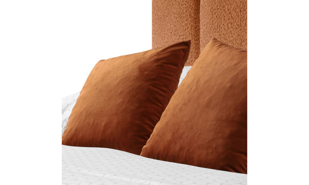 POLSTERBETT ELENA 140x200 cm Kupfer (Anthology 9), 34 Holzlatten, Kopfteil 108 cm - Kupferfarben, Textil (140/200cm) - Lookway