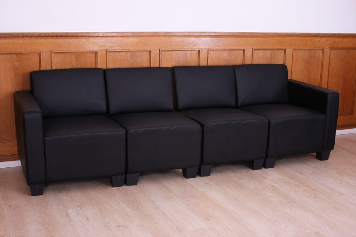 4-SITZER SOFA Schwarz - Schwarz, Textil (250/76/72cm) - MCW
