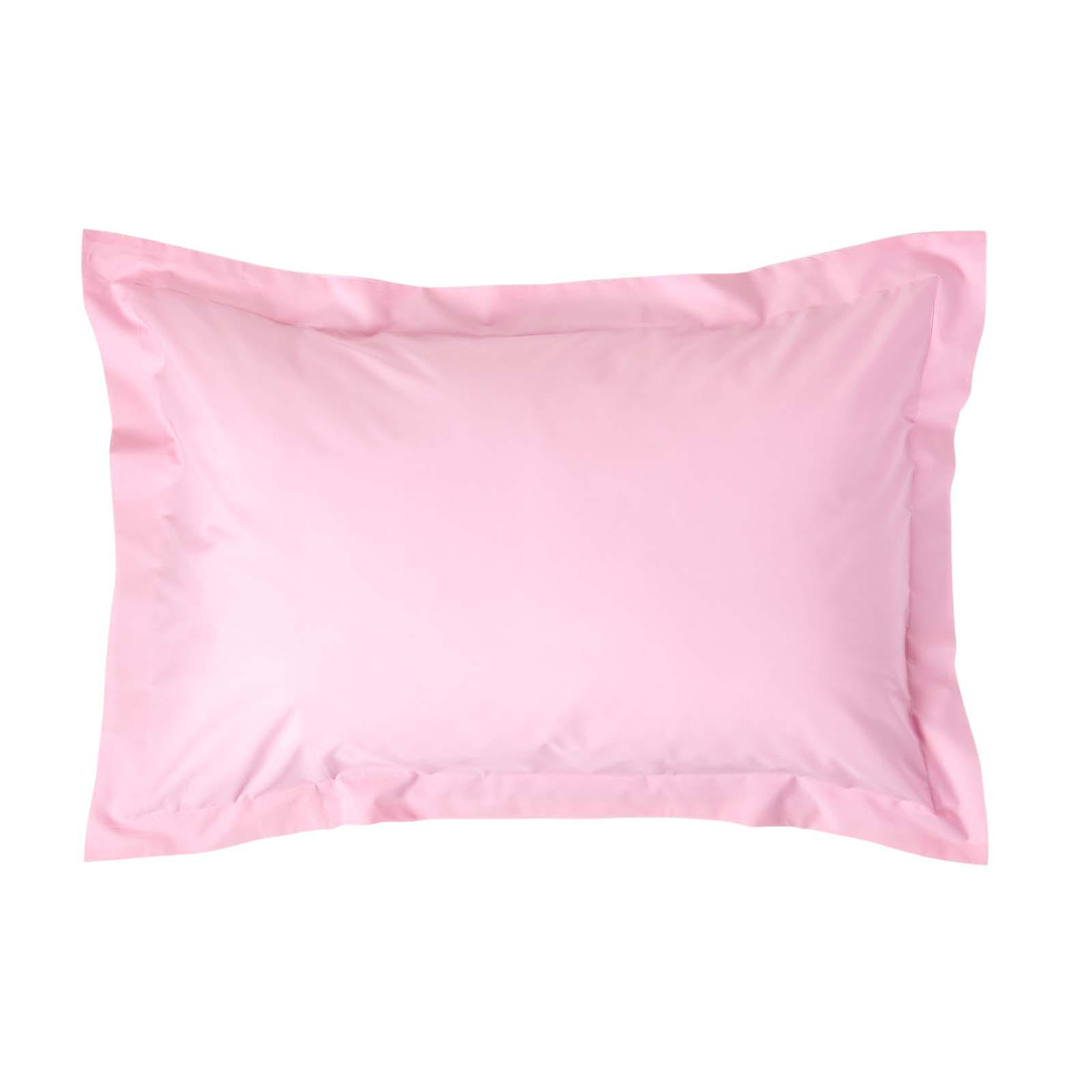 KISSENBEZUG Perkal mit Stehsaum, Fadendichte 200 - Rosa, Textil (48/74cm) - Homescapes