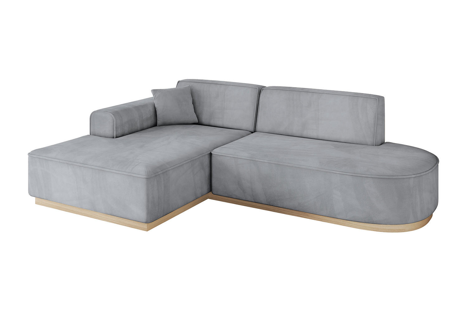 ECKSOFA Ottomane Links IREA-L1 - 232x165x80 cm Grau - Titanfarben, Holzwerkstoff/Textil (232/165cm) - ALTDECOR