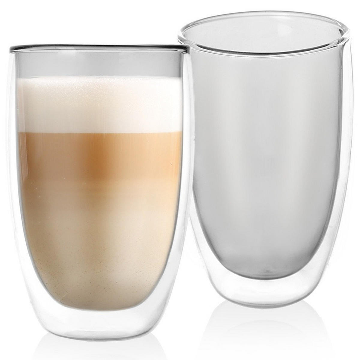 THERMOGLAS-SET Latte 2er-Pack transparent - Klar, Glas (0.46L) - Orion 