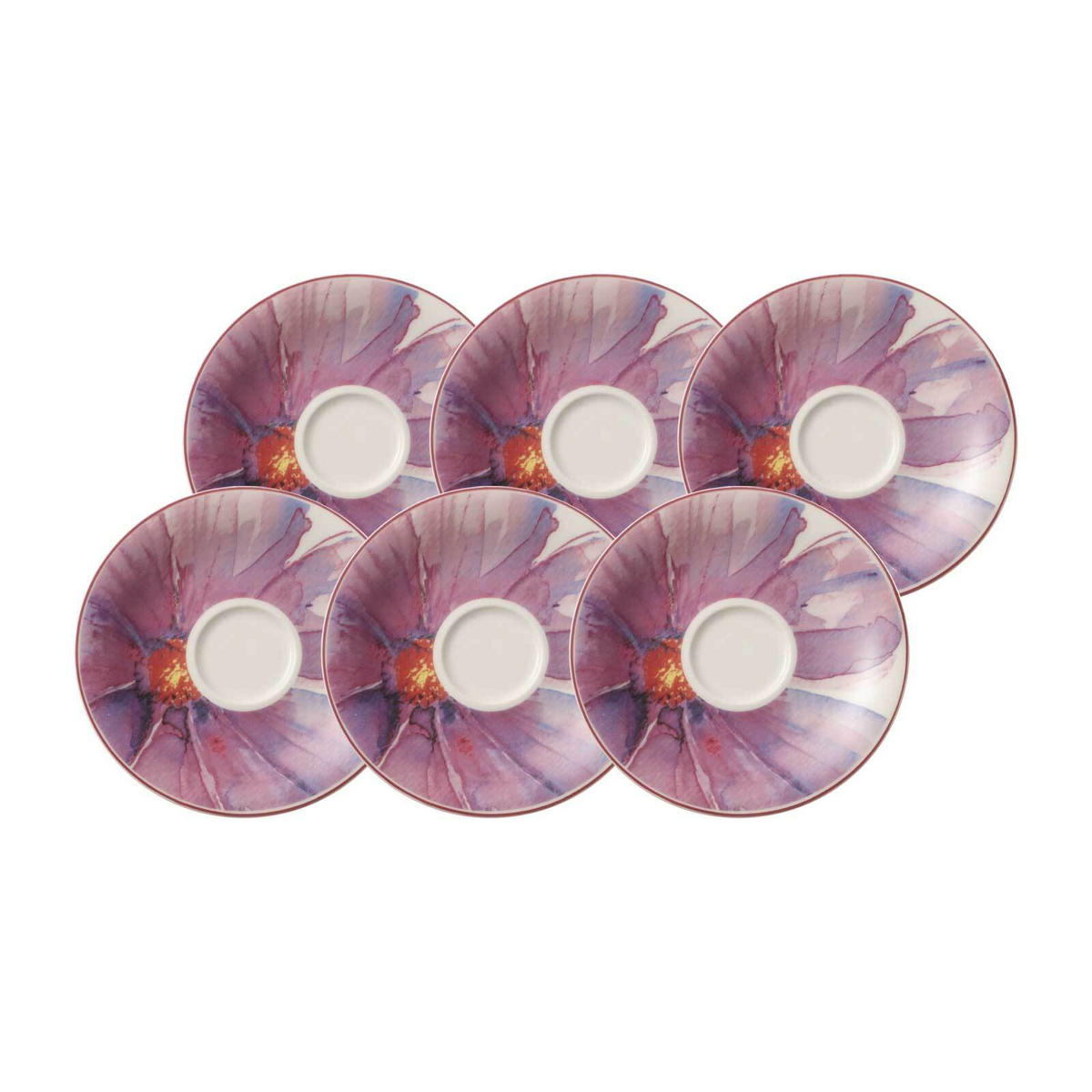 ESPRESSOUNTERTASSEN Mariefleur Basic bunt ø 12 cm 6er Set - Multicolor, Keramik (12cm) - Villeroy & Boch