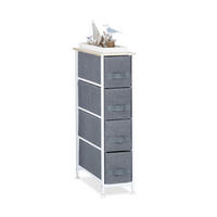REGALSYSTEM - Grau, Holzwerkstoff/Textil (20/76/48cm) - Relaxdays