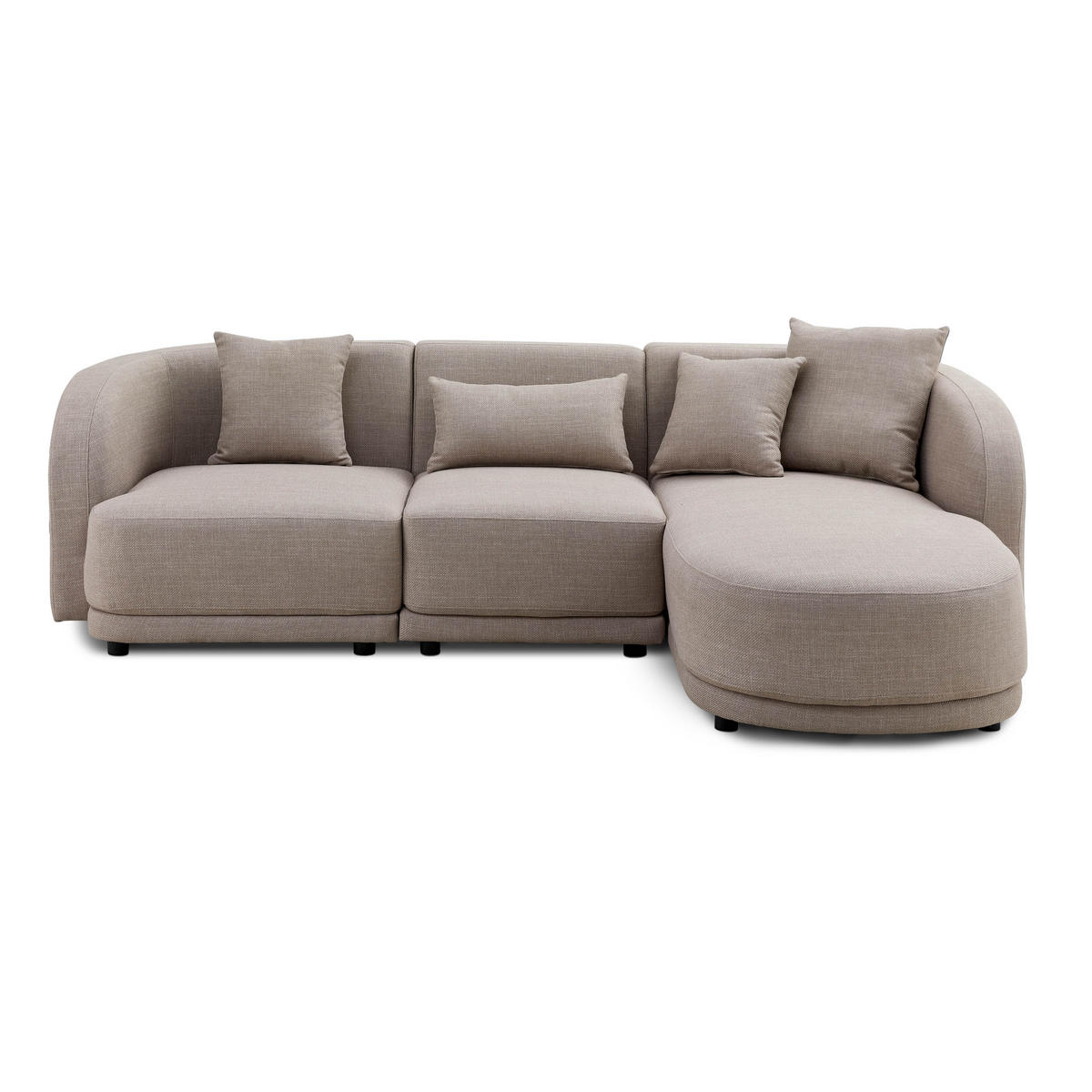 ECKSOFA 260x165x72 beige JONAH - Beige, Kunststoff (260/165cm) - Massivmoebel24