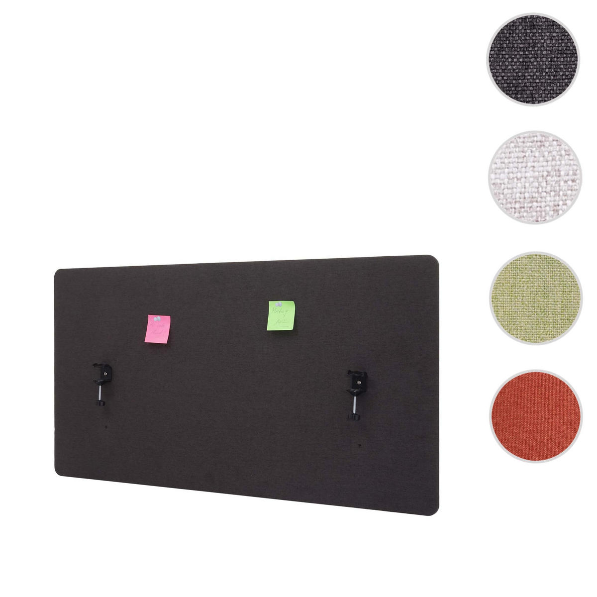 AKUSTIK-TISCHTRENNWAND Braun - Braun, Textil (120/60/2cm) - MCW
