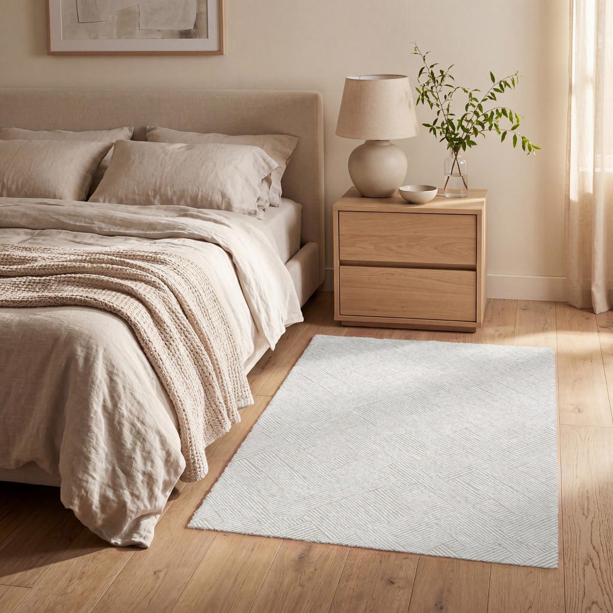 KOBERCE - Textúra - abstraktná - béžová - 80x120 cm - béžová, textil/plast (80/0.4cm) - OnlyWow