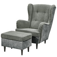 SESSEL - Schwarz/Grau, Holzwerkstoff/Buchenholz (78/102/98cm) - home24