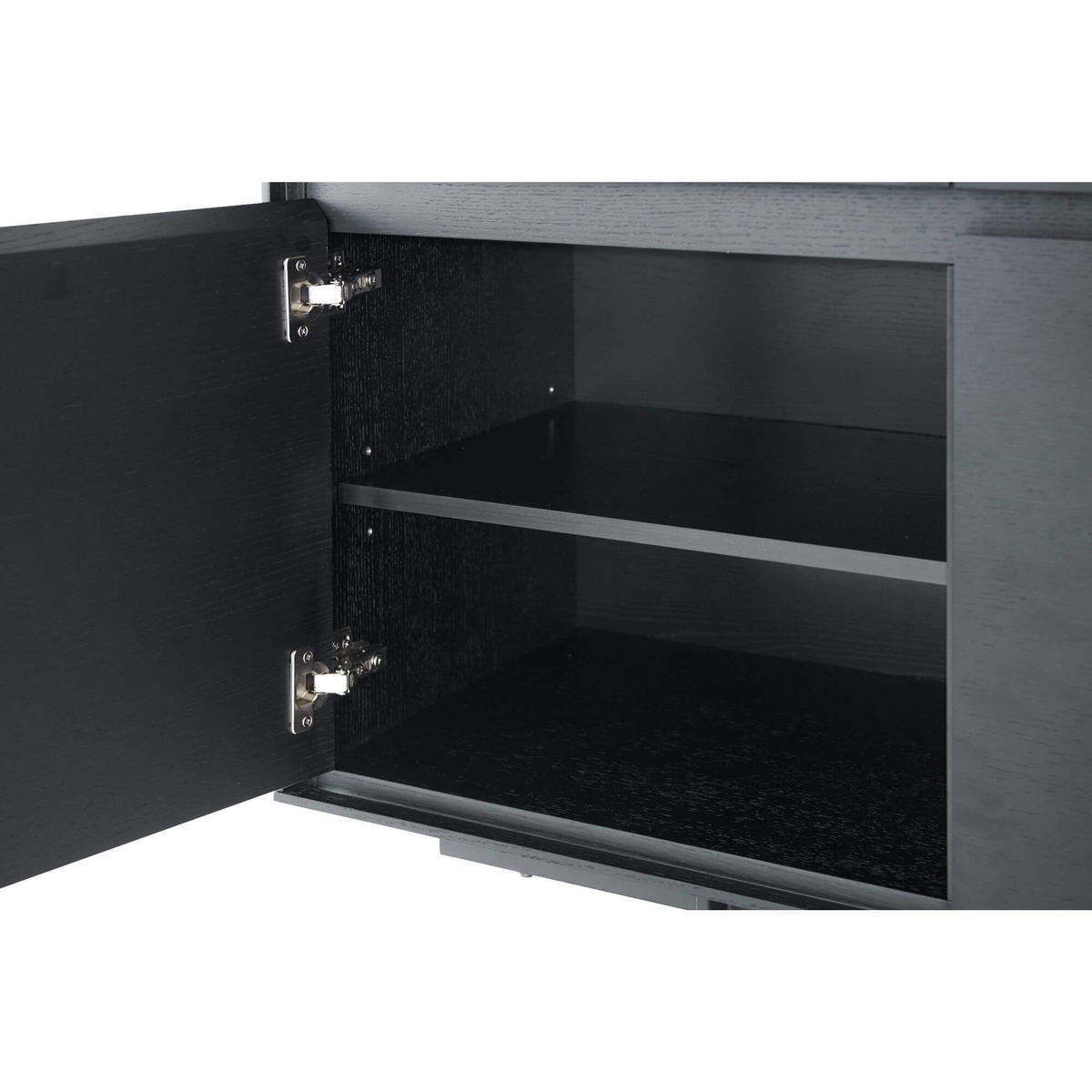 TV-ELEMENT Schwarz - Schwarz, Holz/Metall (160/50/45cm) - Furnhouse