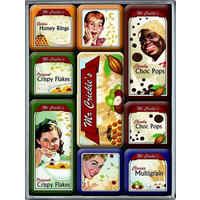 MAGNETSET 9-teilig Mr. Crickle's - Multicolor, Metall (7/9/2cm) - Nostalgic-Art