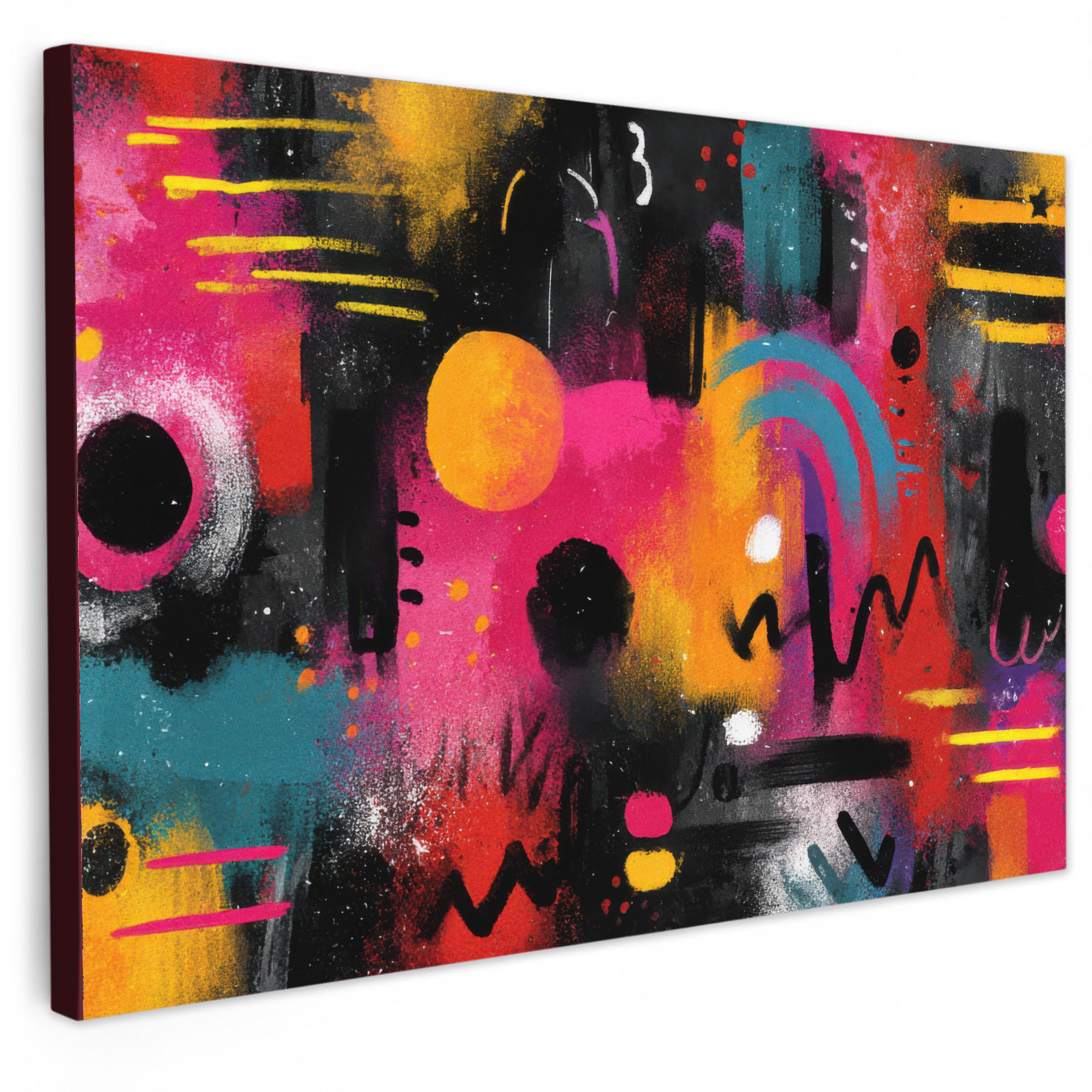 MuchoWow OBRAZ NA PLÁTNĚ Barevné plochy - Tvary - Barevné - Abstraktní 30x20 cm