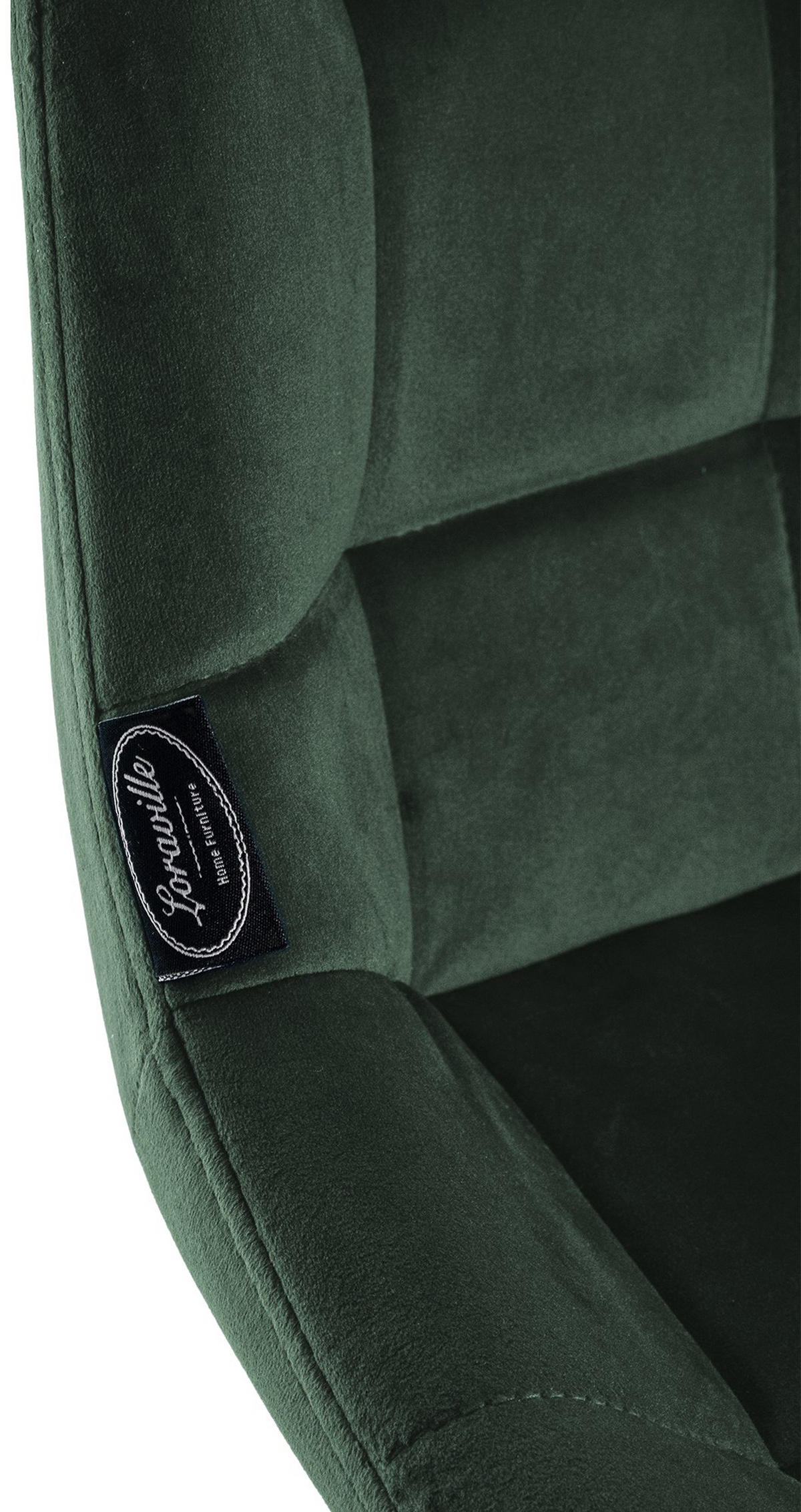 BARHOCKER Welton Samt dunkelgrün - Schwarz/Grün, Textil/Metall (49/104/56cm) - TPFLiving