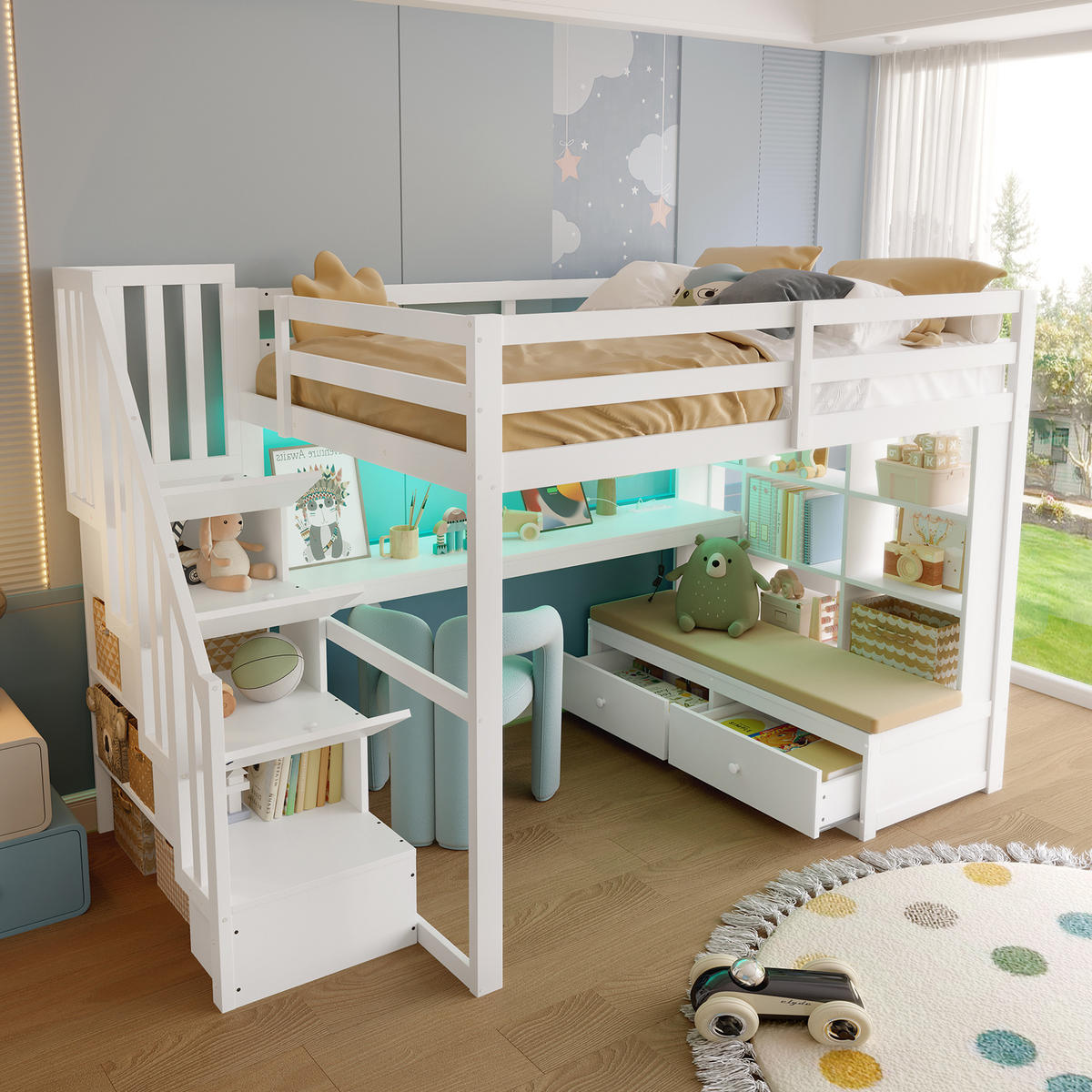 HOCHBETT 140/200 cm Weiß - Weiß, Holz/Holzwerkstoff - Raumix