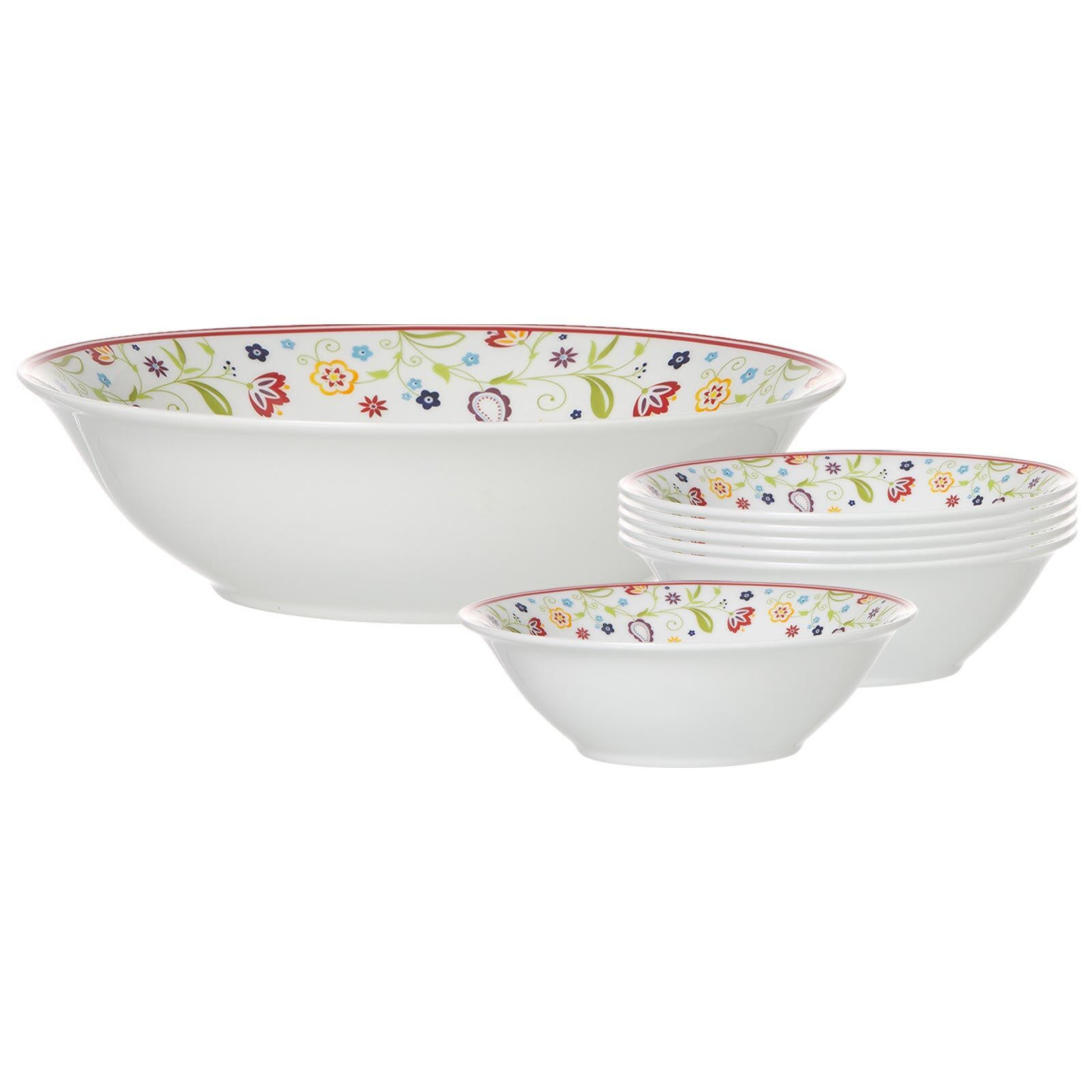 SALATSCHALEN SET Shanti bunt - Multicolor, Keramik (1cm) - Ritzenhoff Breker