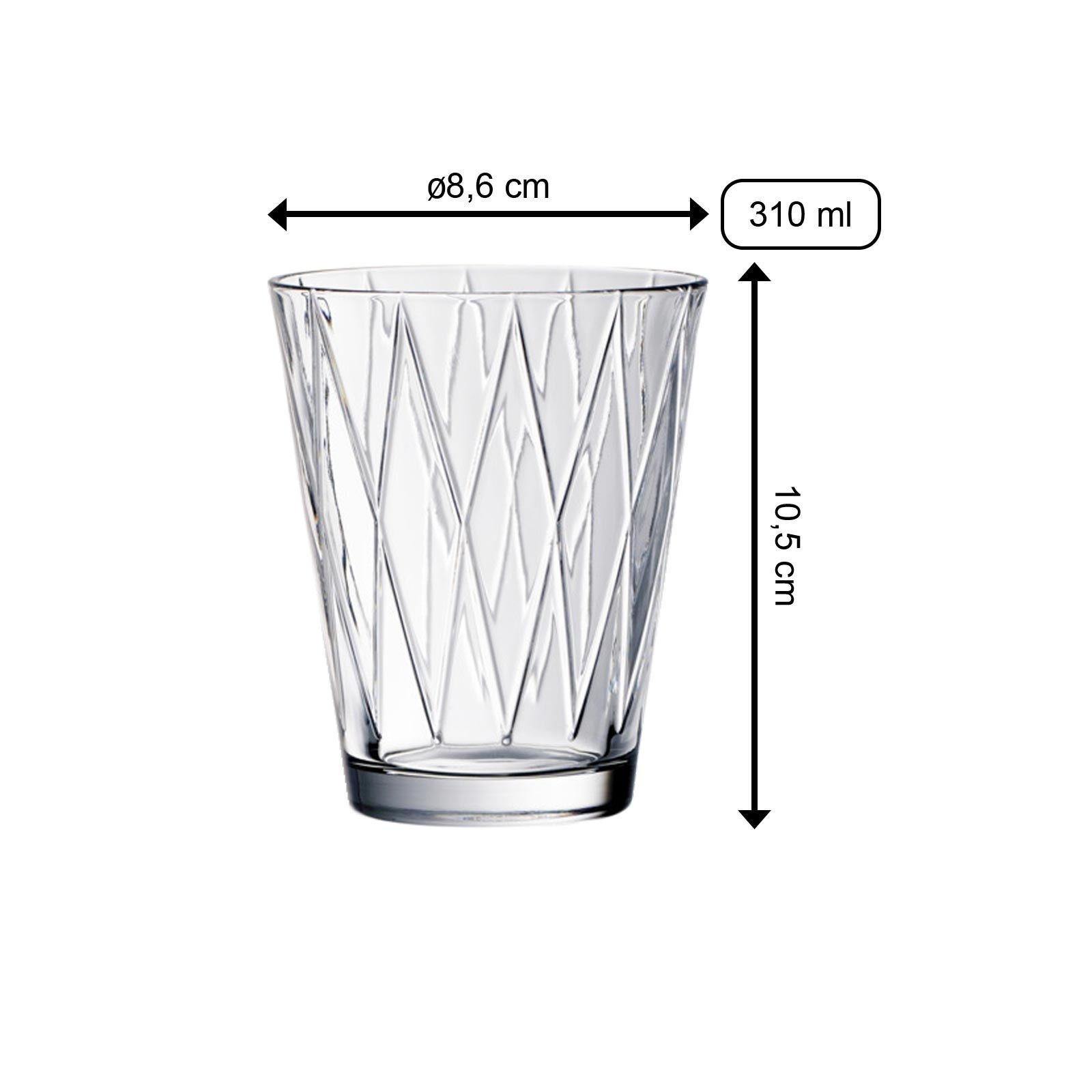 WASSERGLÄSER Dressed Up transparent 310 ml 4er Set - Transparent, Glas (0.31L) - Villeroy & Boch