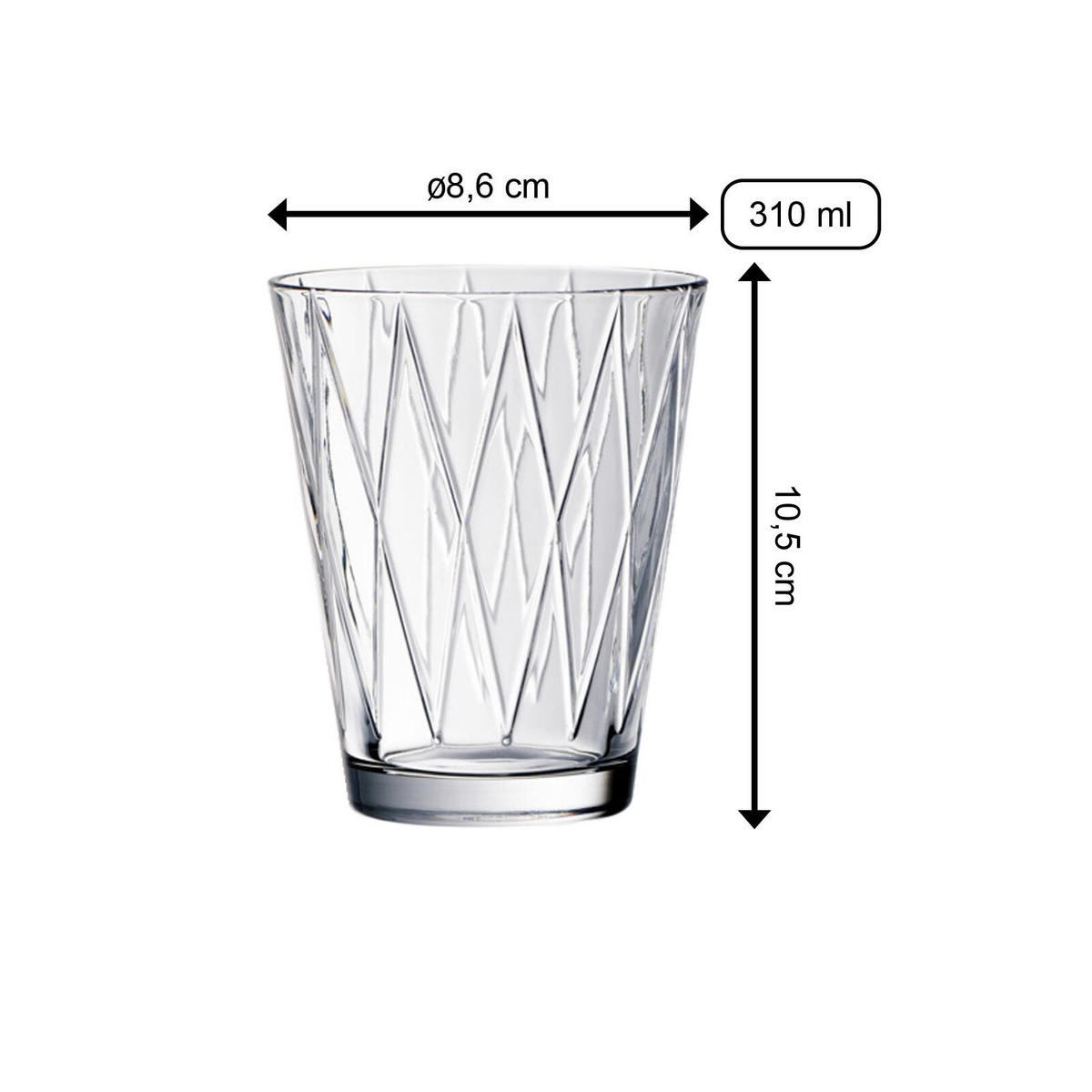 WASSERGLÄSER Dressed Up transparent 310 ml 12er Set - Transparent, Glas (0.31L) - Villeroy & Boch