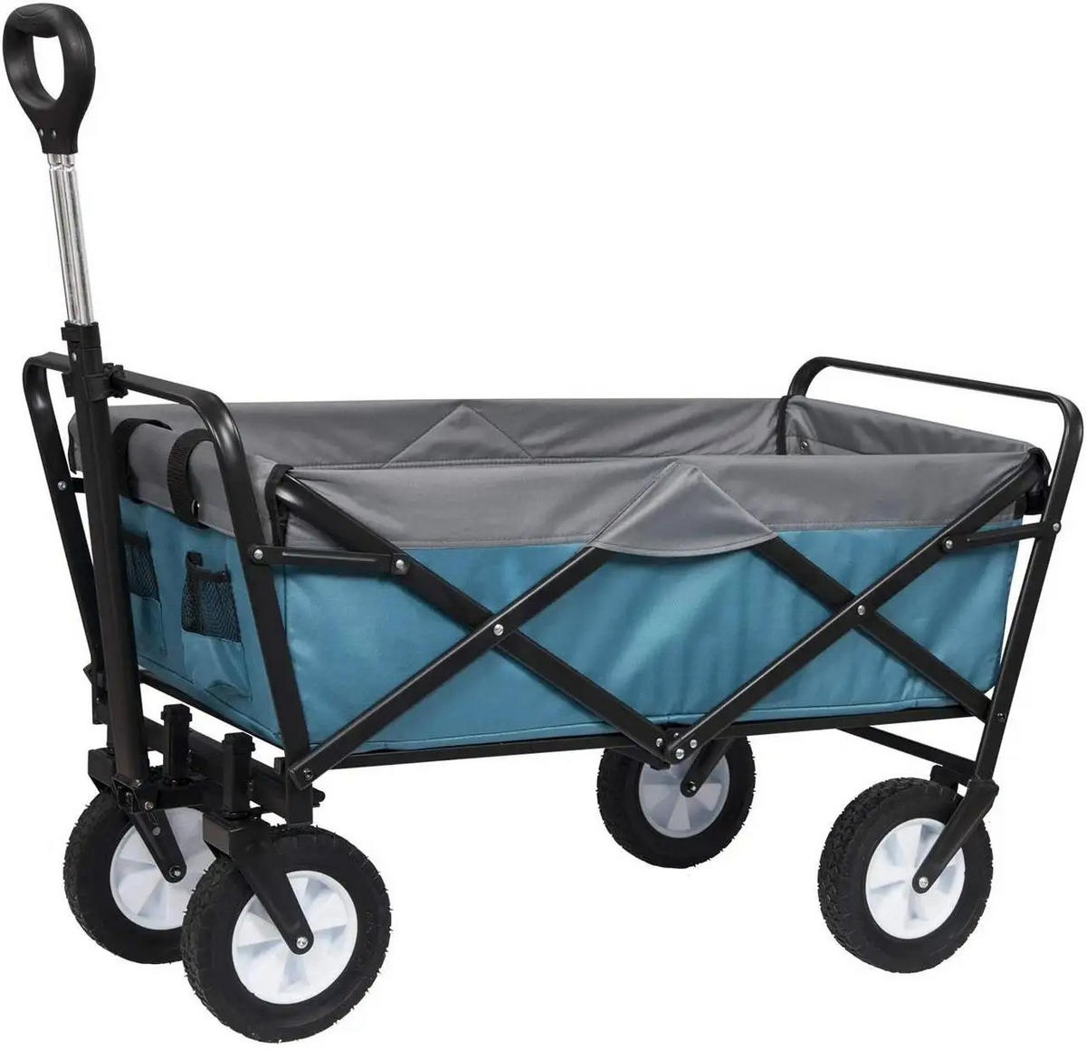 GARTENWAGEN Faltbar Blau Grau 1 Stück - Blaugrau, Textil/Metall (100/51cm) - Kaket
