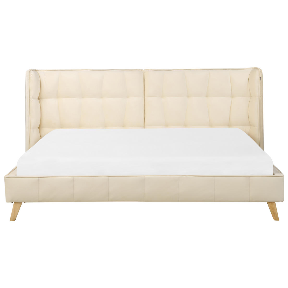 POLSTERBETT mit Lattenrost 180/200 cm Beige Senlis - Beige, Textil (180/200cm) - Beliani