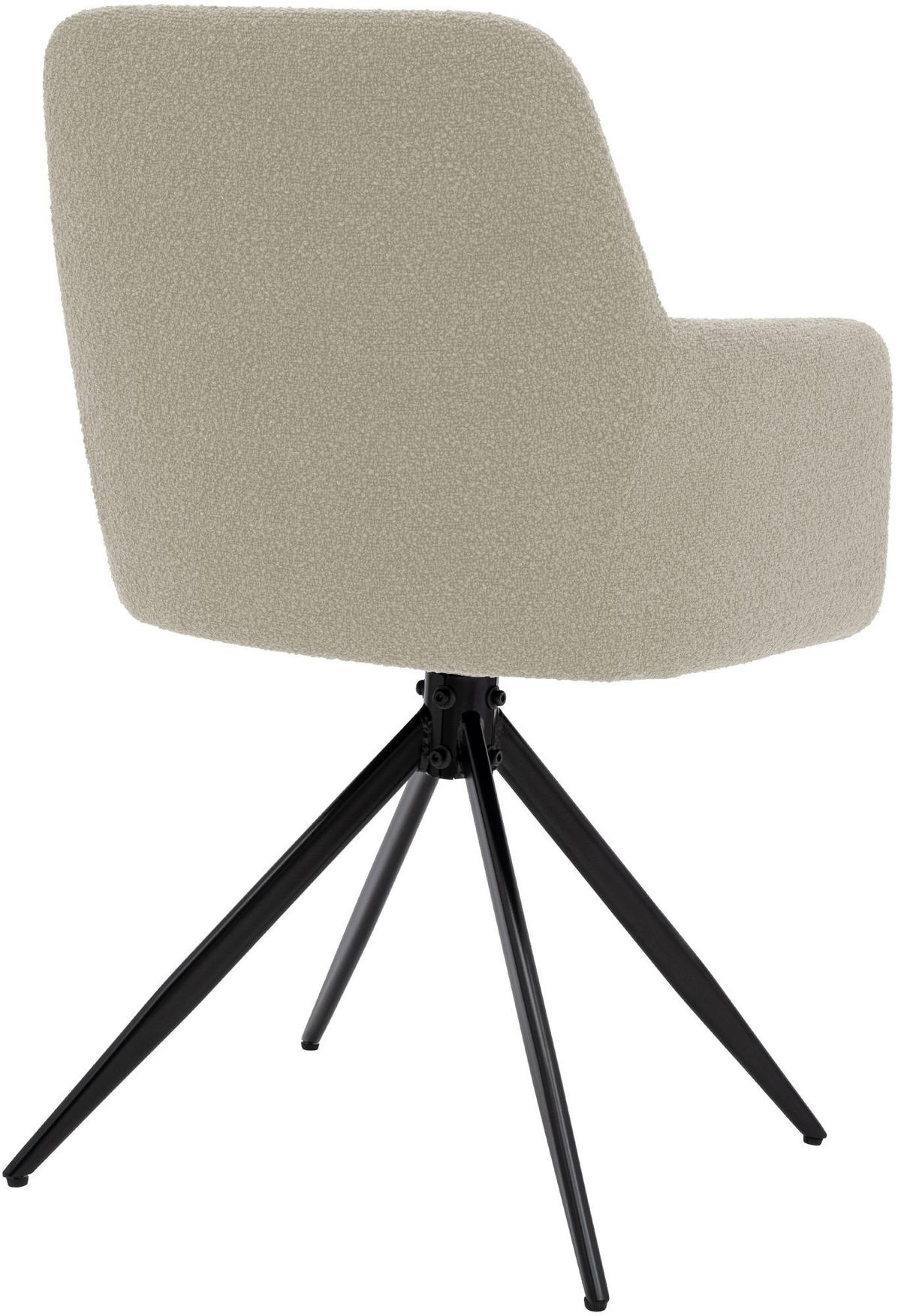 ESSZIMMERSTUHL Stoff Taupe - Taupe/Schwarz, Textil/Metall (56/82/58cm) - CLP