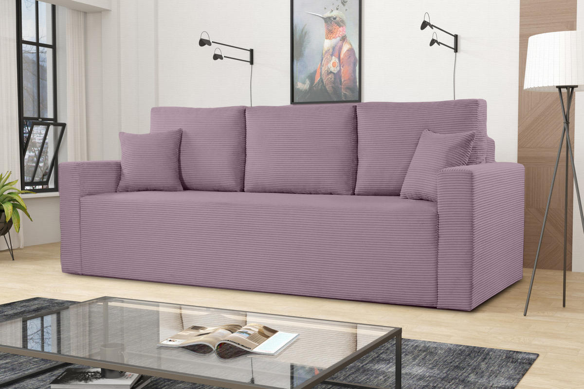 SCHLAFSOFA ZOOM Mit Bettkasten Stoff Zoom Lavende - Rosa, Holz/Textil (227/90/92cm) - Kaiser Möbel
