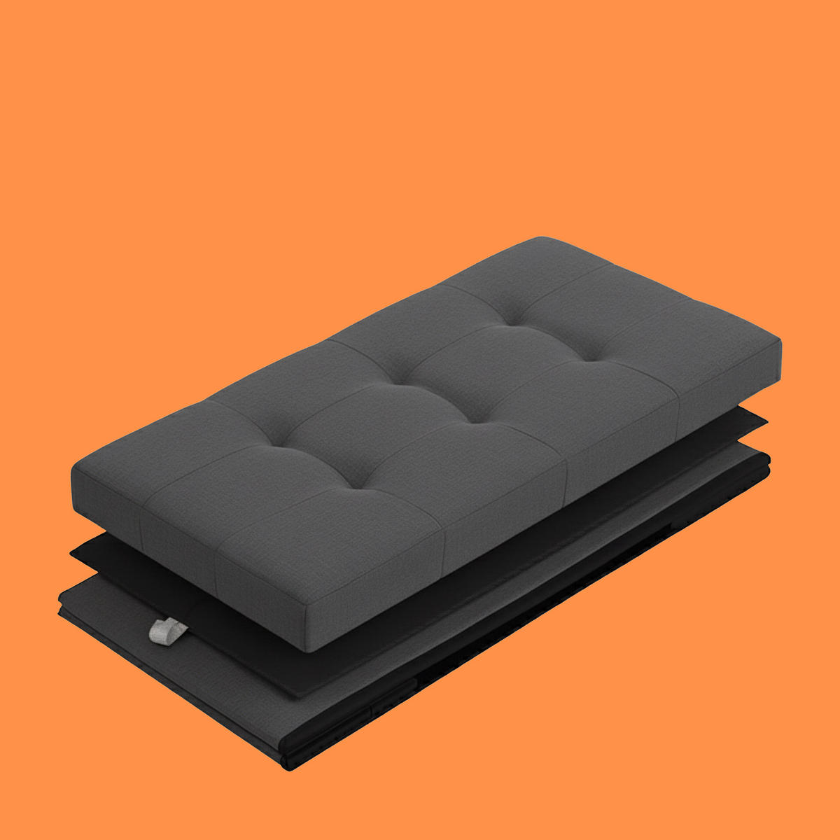 SITZBANK - Anthrazit, Holzwerkstoff/Textil (76/38/38cm) - Relaxdays