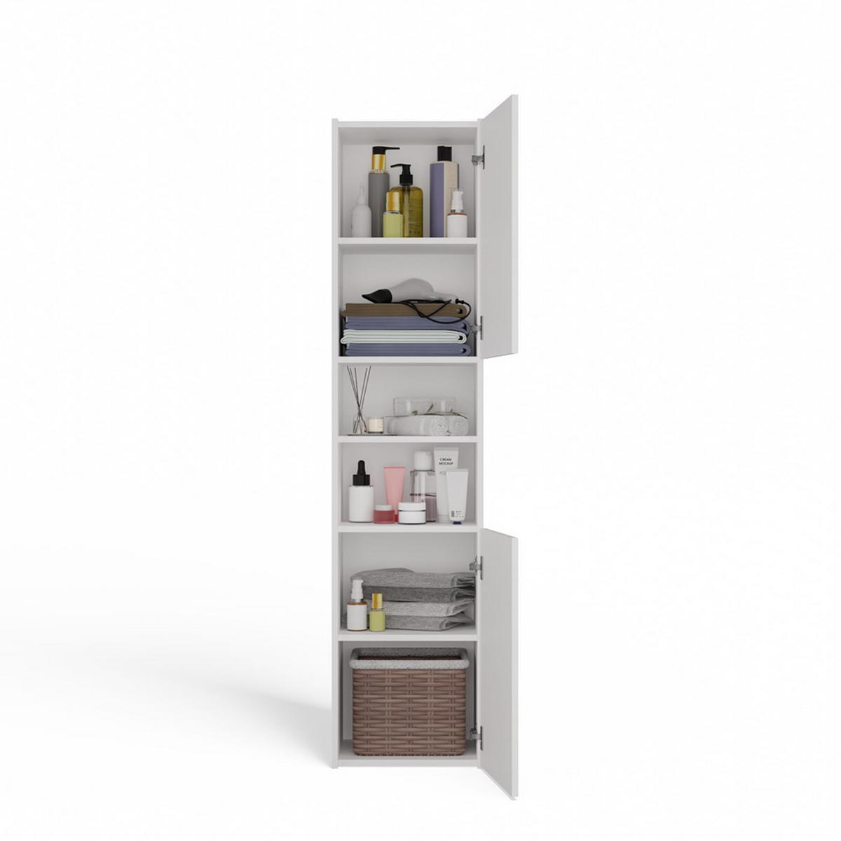 KÚPEĽŇOVÁ SKRIŇA - biela, kompozitné drevo (40/170/30cm) - RAUMHIRSCH FURNITURE
