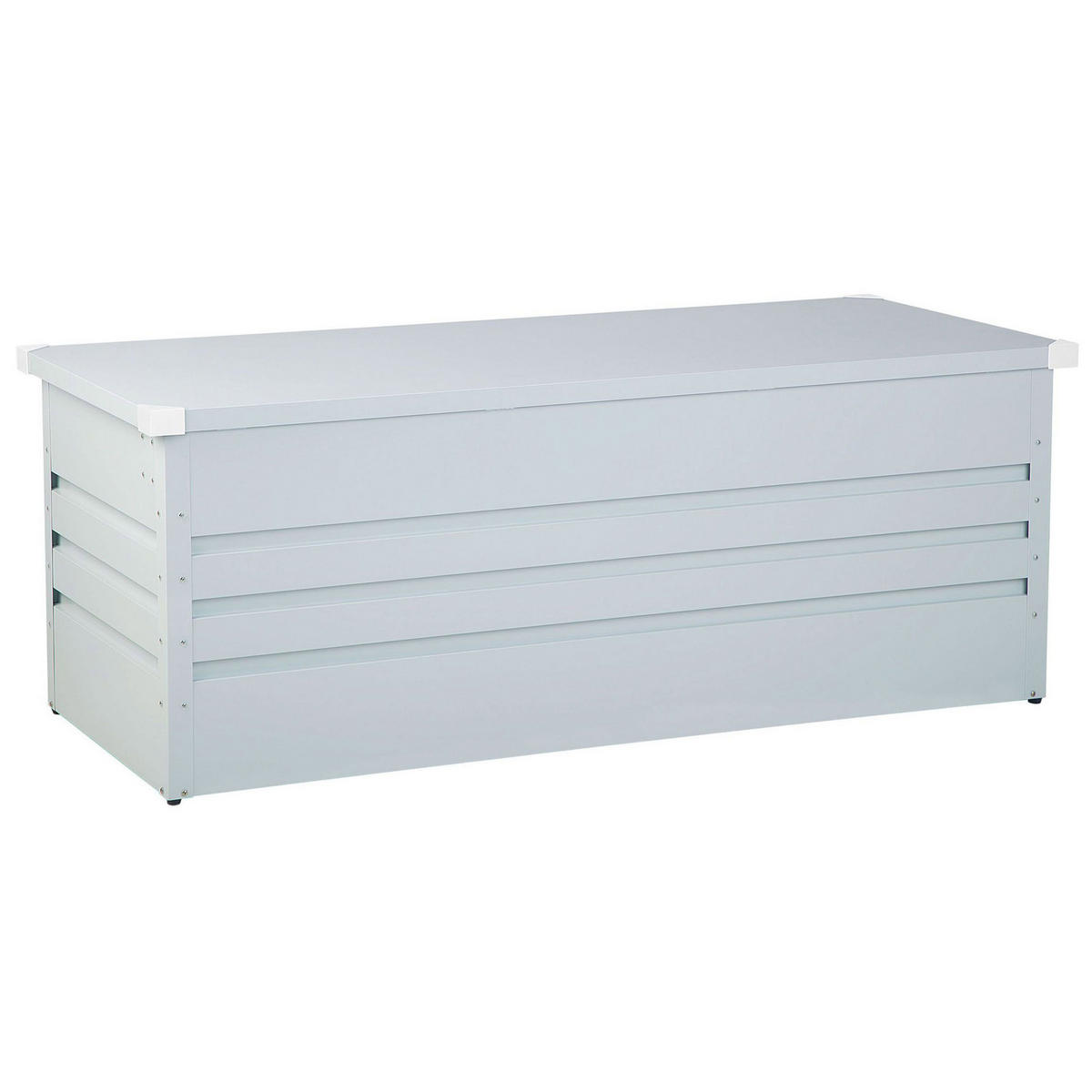 AUFLAGENBOX Stahl hellgrau 165/70 cm Cebrosa - Hellgrau, Metall (165/67/70cm) - Beliani