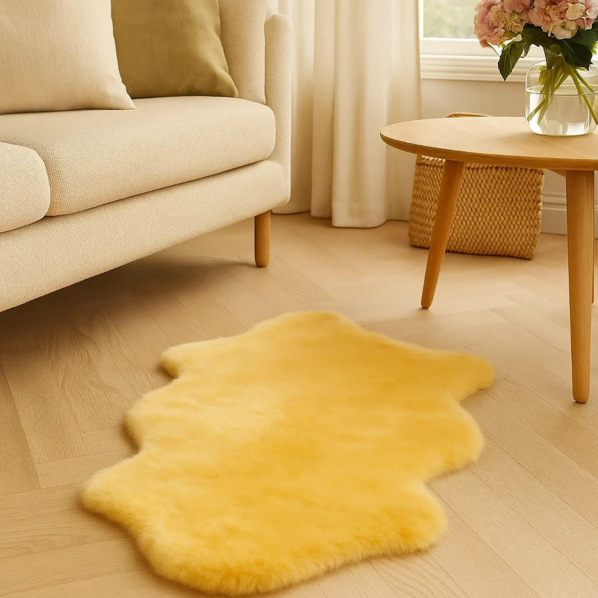 SCHAFFELL Medizinisch gegerbt – Wascharte US Merino Weiß ca. 140 cm - Creme/Weiß, Fell (75/140cm) - Provellus