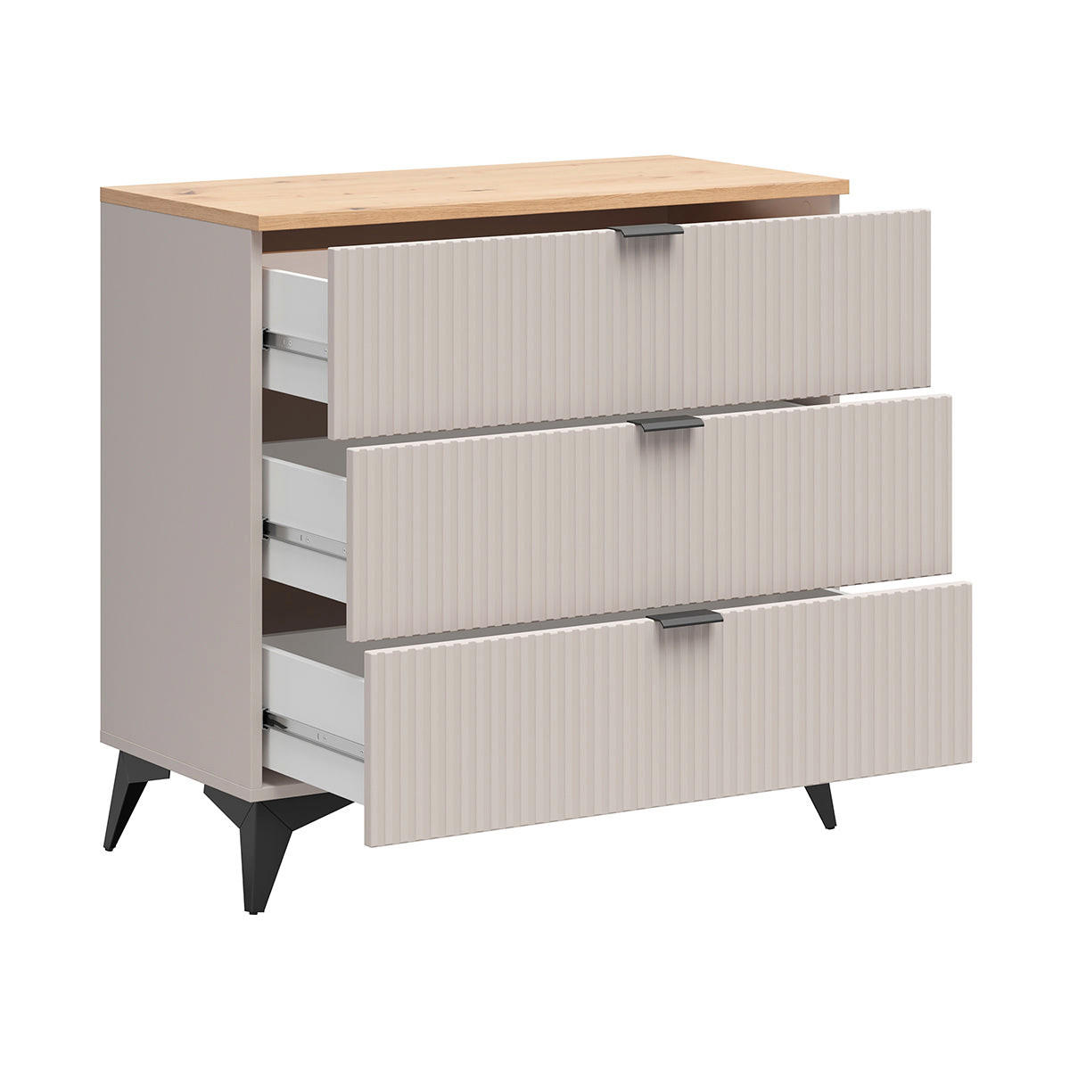 KOMODA Vicky Kašmír - béžová, kompozitné drevo (85/82/41cm) - Petits-meubles