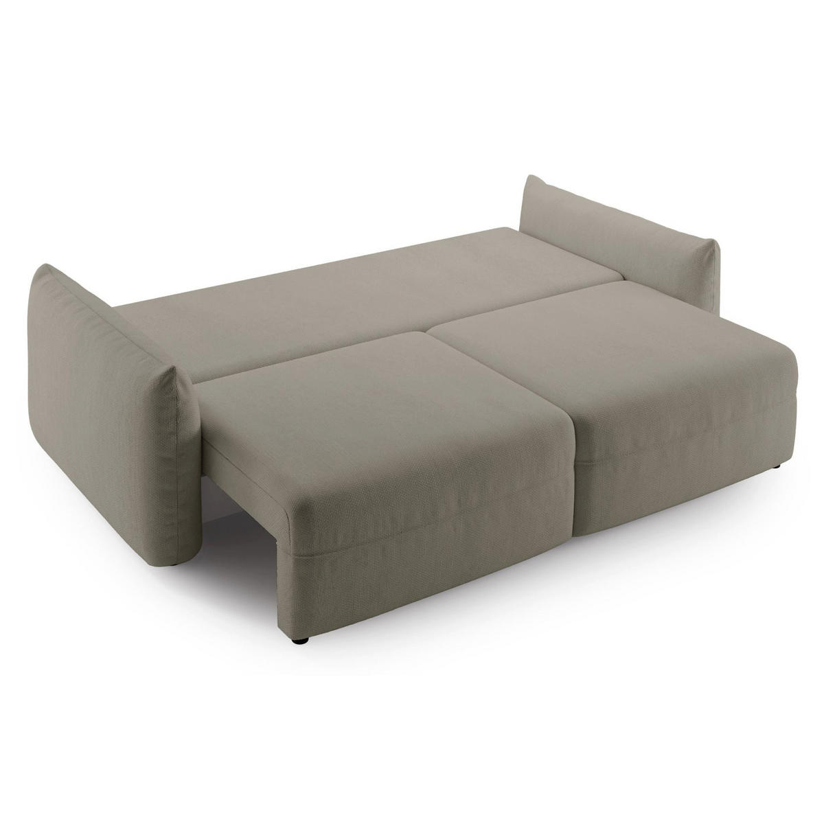 SCHLAFSOFA Theolla Beige - Beige/Schwarz, Textil/Metall (248/97/111cm) - Selsey