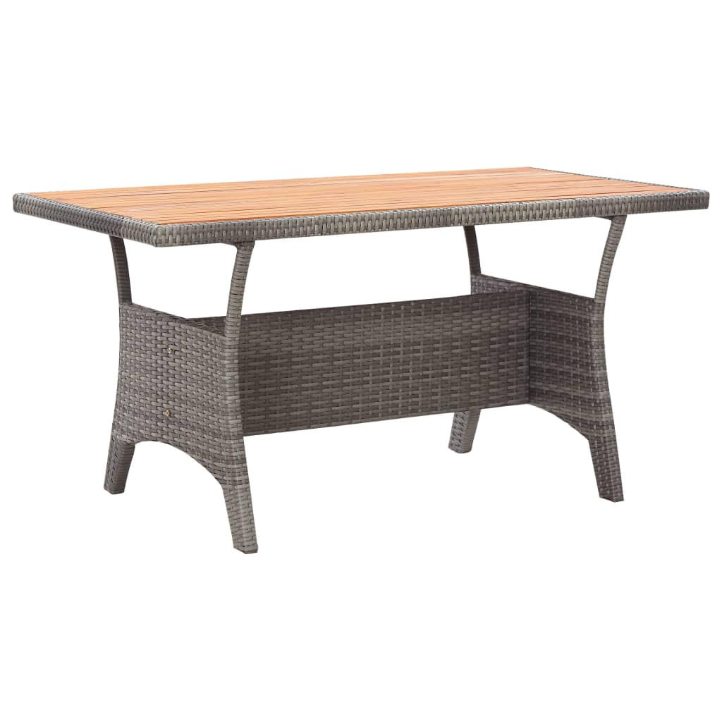 vidaXL Gartentisch, Grau 70x66x120 cm
