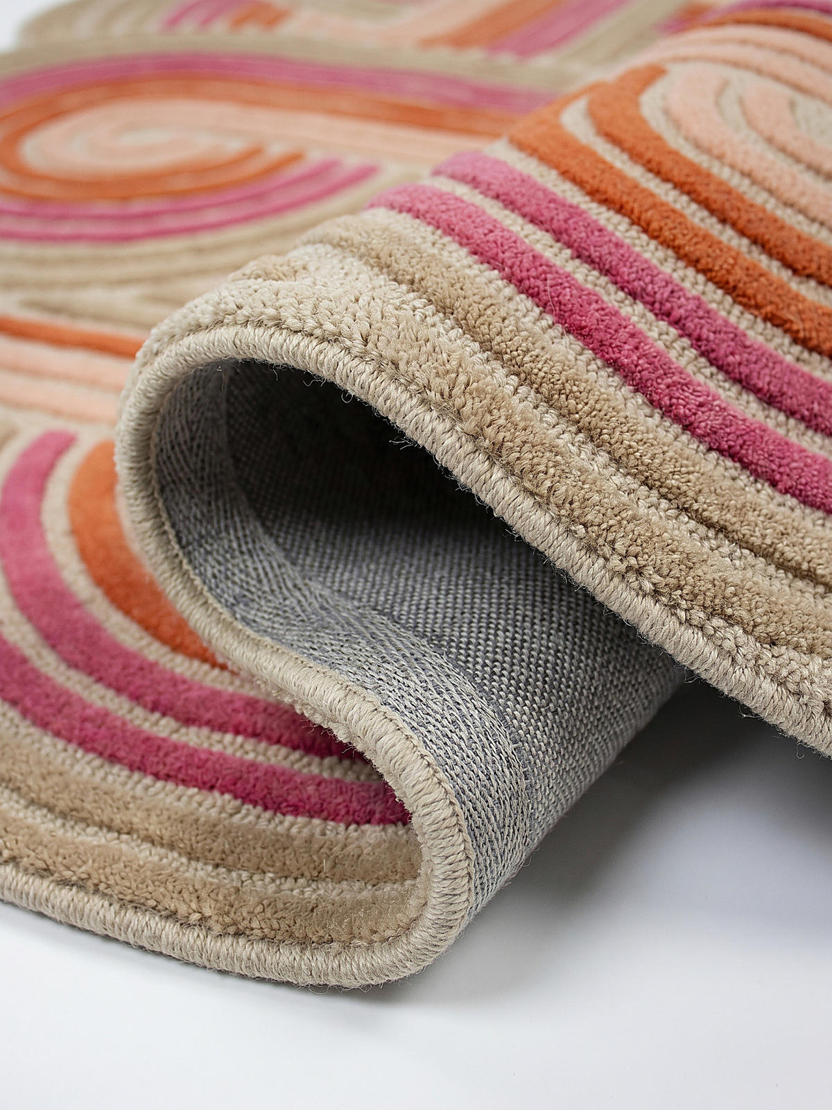 TEPPICH aus Wolle SOAR in Rosa, abstrakt, 140 x 200 cm - Rosa, Textil (140/200cm) - KADIMA DESIGN