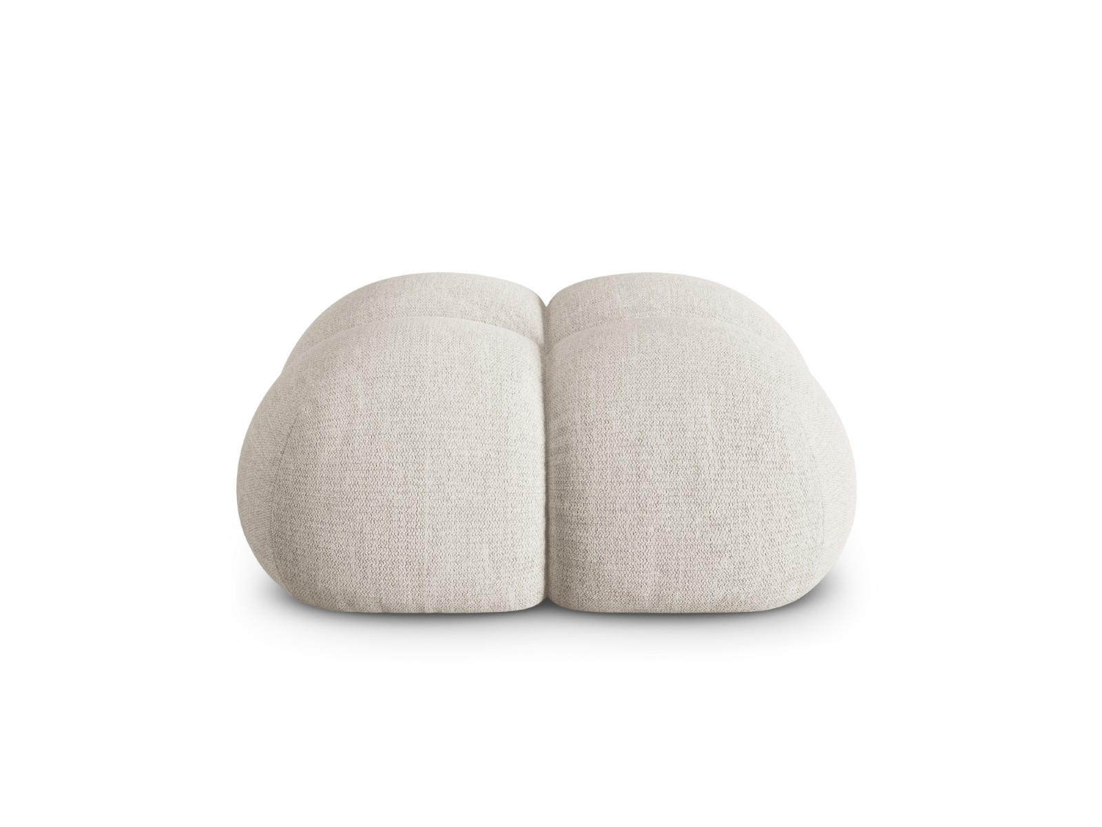 POUF Loretto aus strukturiertem Stoff beige - Beige, Textil (90/40/90cm) - Cosmopolitan Design