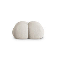 POUF Loretto aus strukturiertem Stoff beige - Beige, Textil (90/40/90cm) - Cosmopolitan Design
