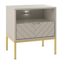 NOČNÍ STOLEK Daria Kašmír - béžová, kompozitní dřevo (53/77/39cm) - Petits-meubles