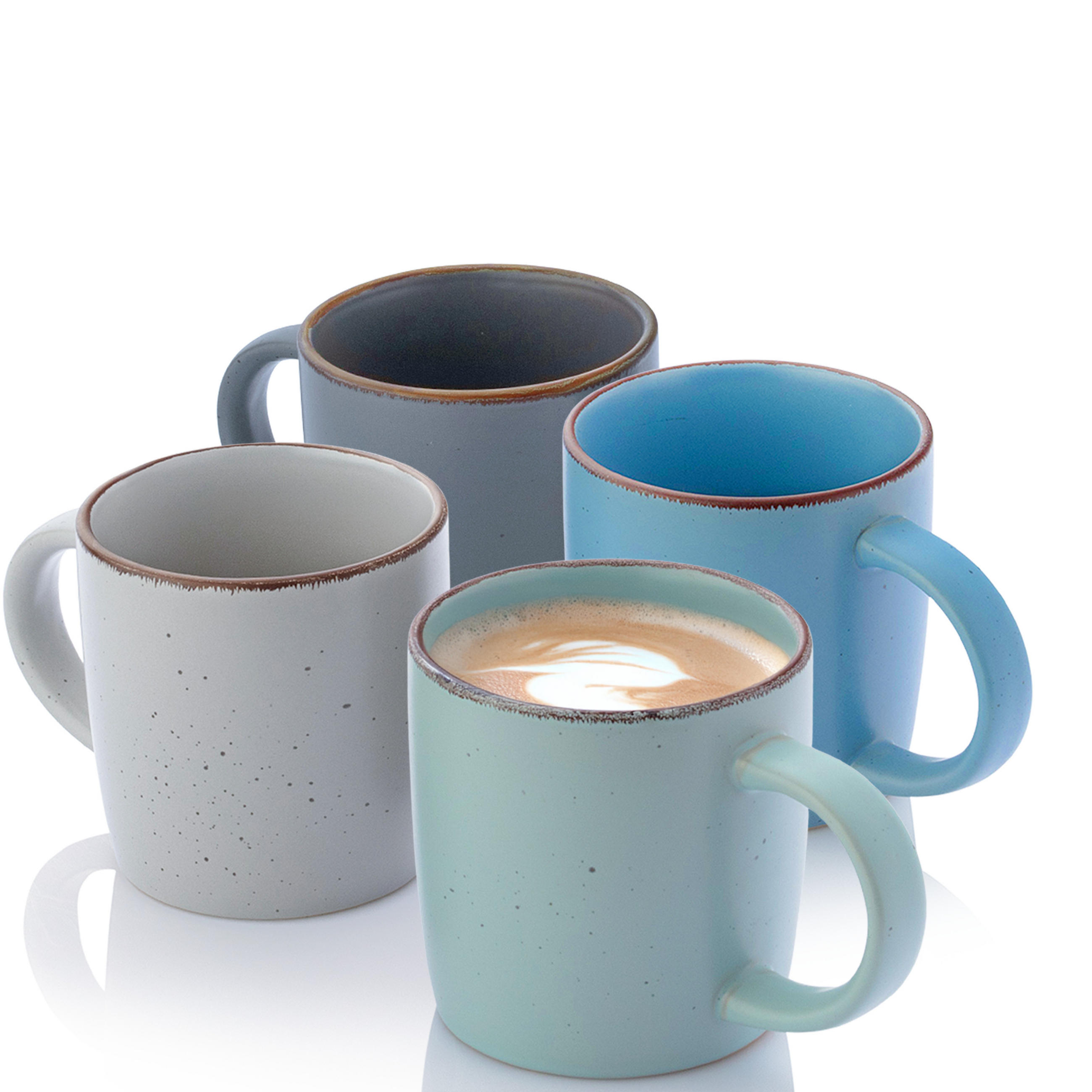 KAFFEEBECHER BOMBAY SKY SHADES - 4 teilig aus Steingut - Hellgrau/Hellblau, Stein (0.8L) - Sänger