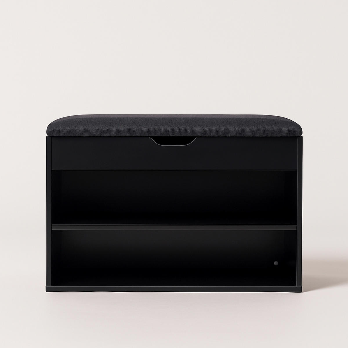 SCHUHREGAL Vault 60/30/47 cm - Schwarz, Holzwerkstoff (30/47/60cm) - BOXIMO