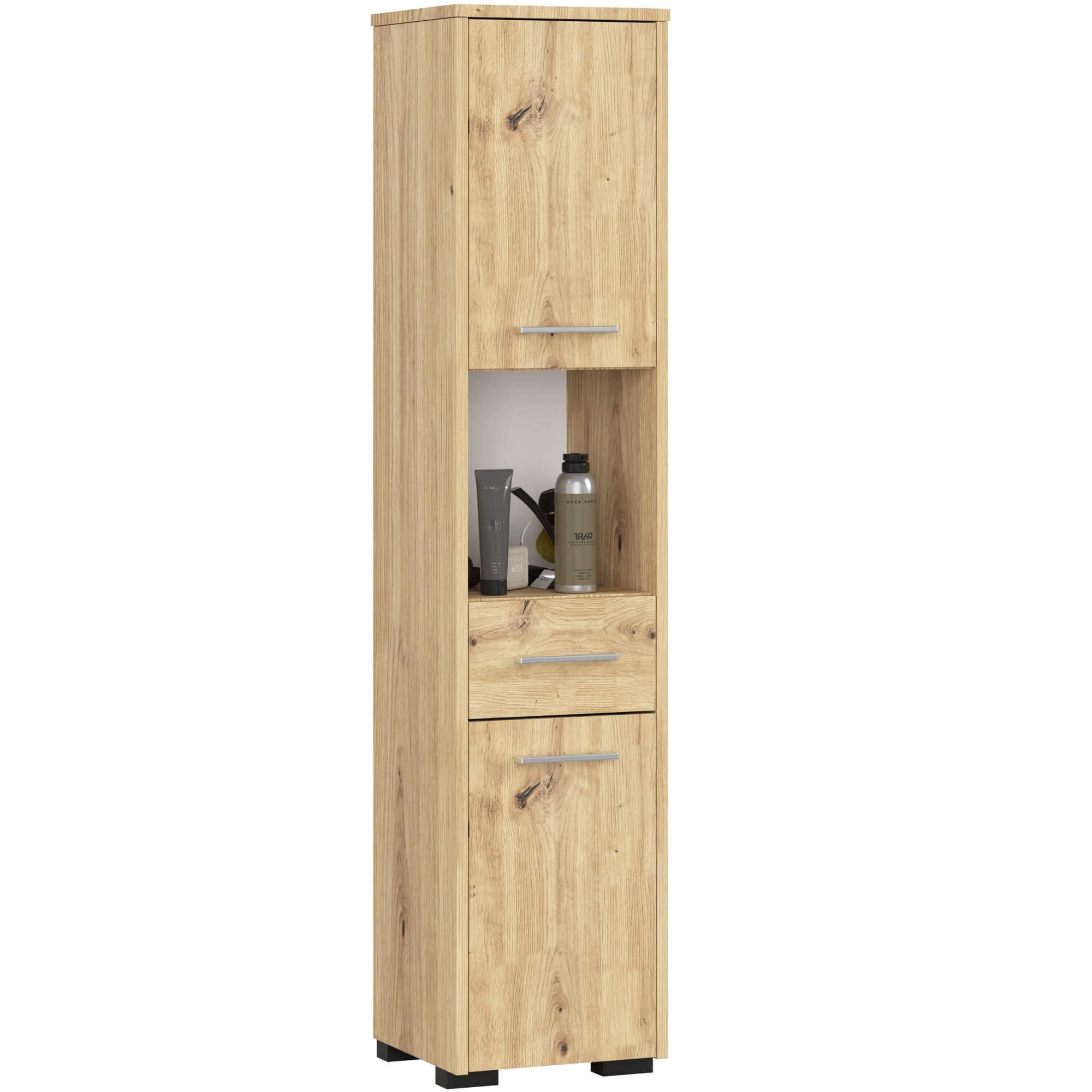 BADEZIMMERSÄULE Fin Eiche Artisan 140x30x30 cm - Eiche Artisan, Holzwerkstoff/Kunststoff (30/140/30cm) - Akord