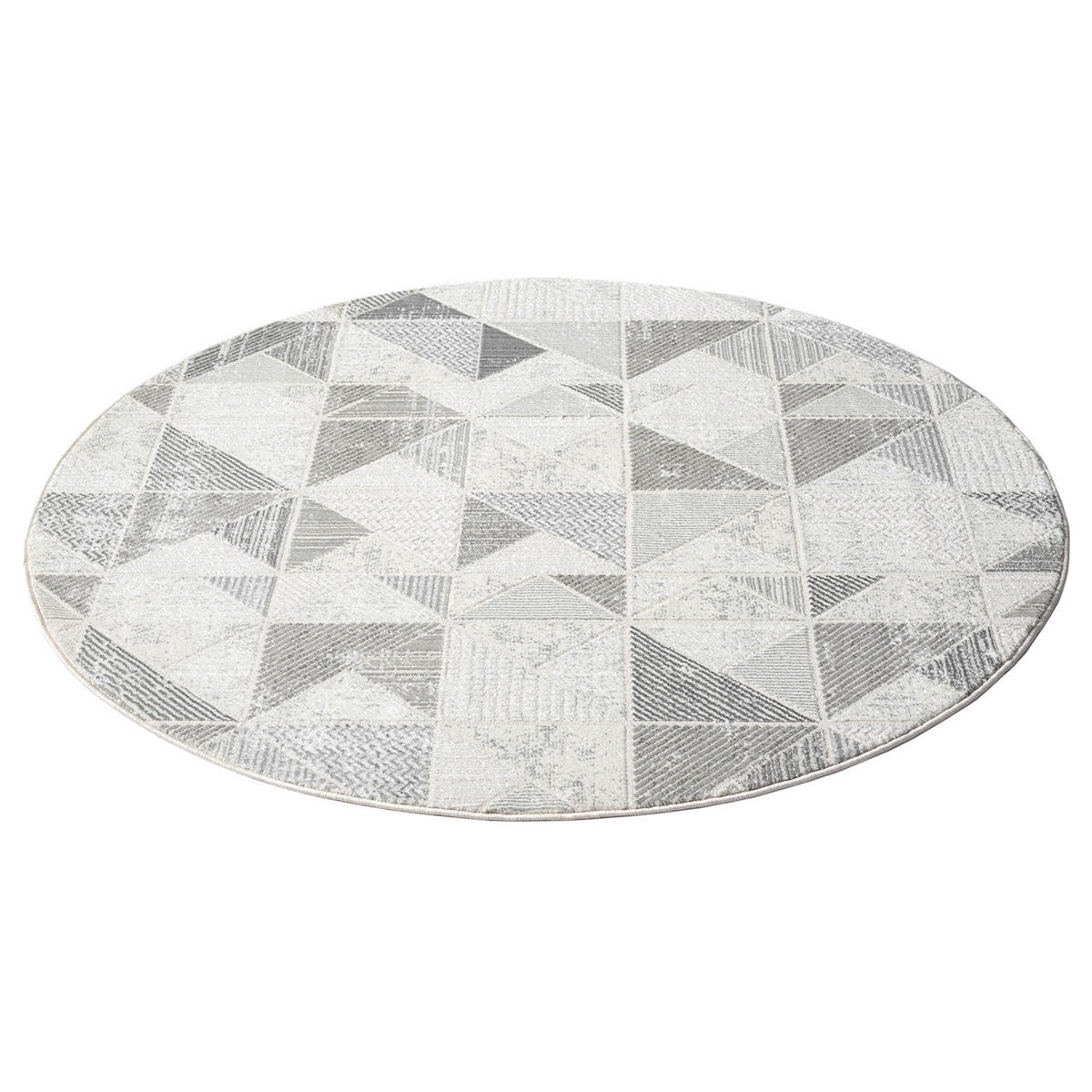 KURZFLOR-TEPPICH Antik 231 Grau 160 cm Rund - Grau, Textil (160/160cm) - carpet city