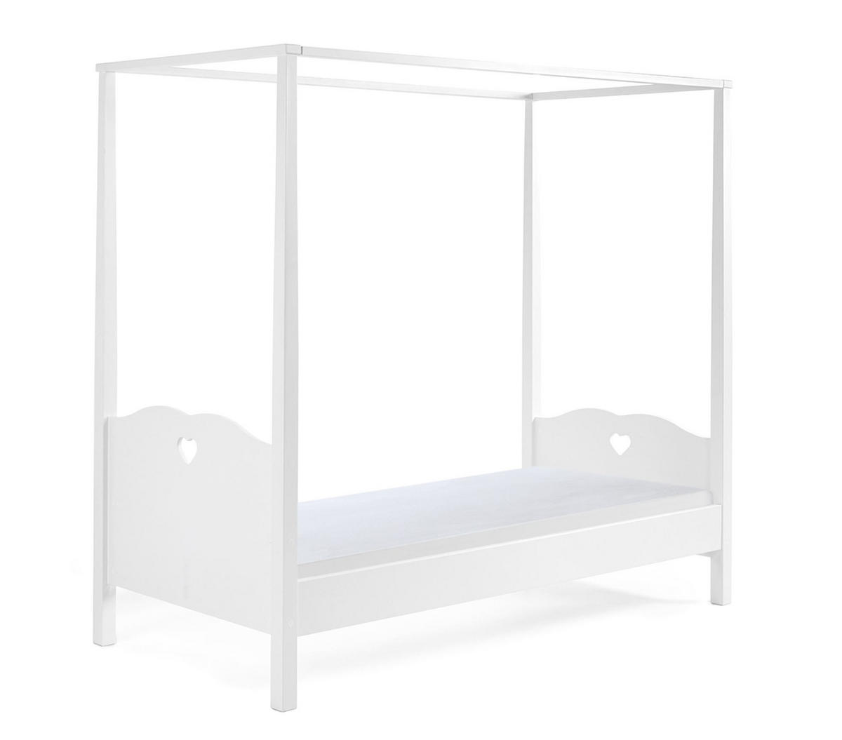 HIMMELBETT Kamila 211x187x96 aus MDF in Weiß - Beige, Holzwerkstoff (90/200cm) - 58aufmkessel
