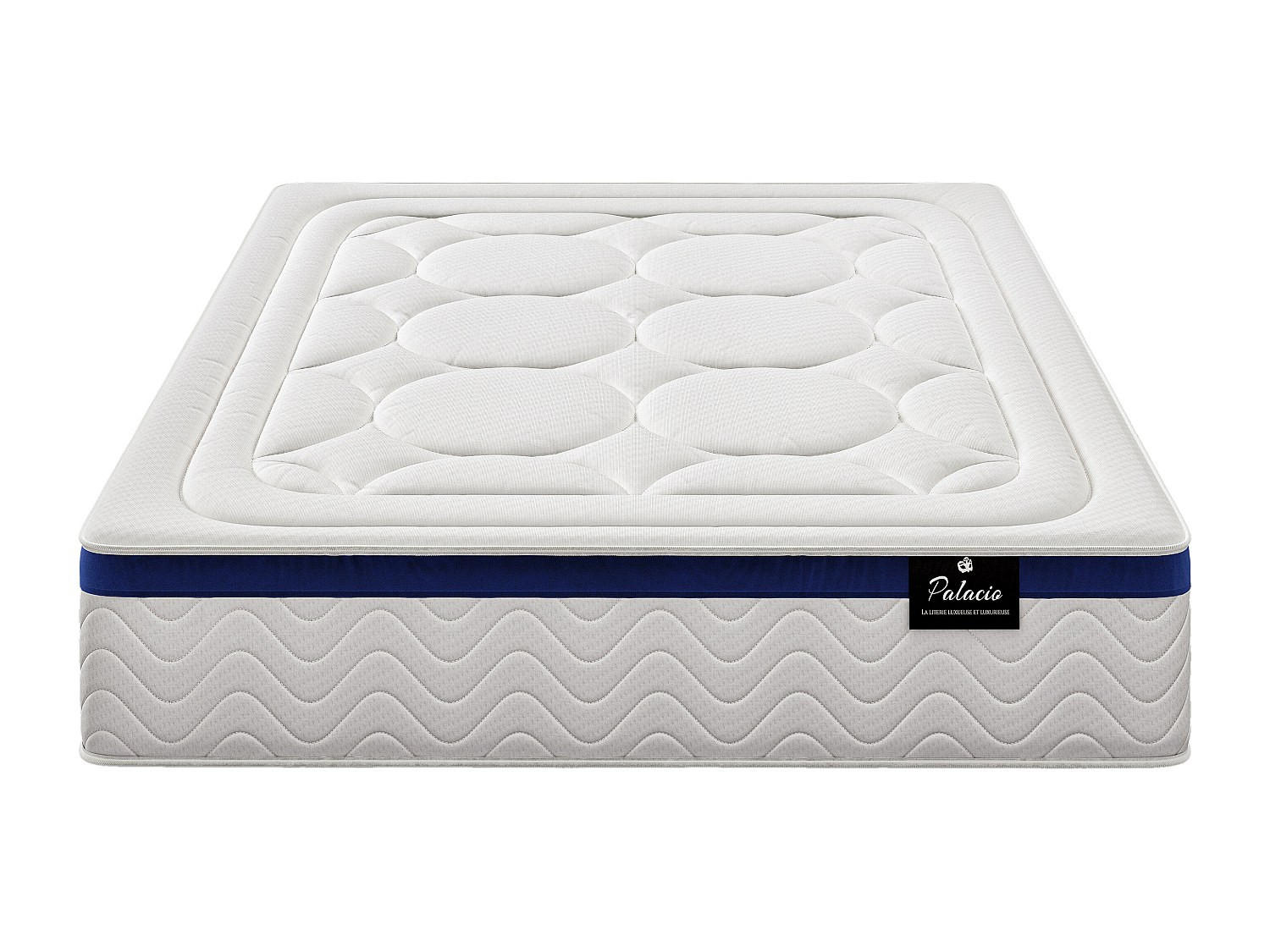 STANDARDMATRATZE - 2 Personen - Stoff - Weiß - - Weiß, Textil (140/190cm) - Vente-Unique