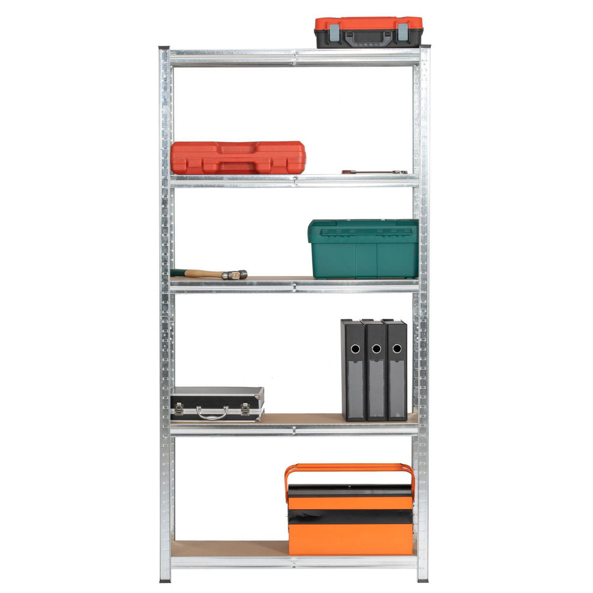 SCHWERLASTREGAL galvanisiertes Silber 90x30x180 cm - Silberfarben, Metall (90/180/30cm) - Akord