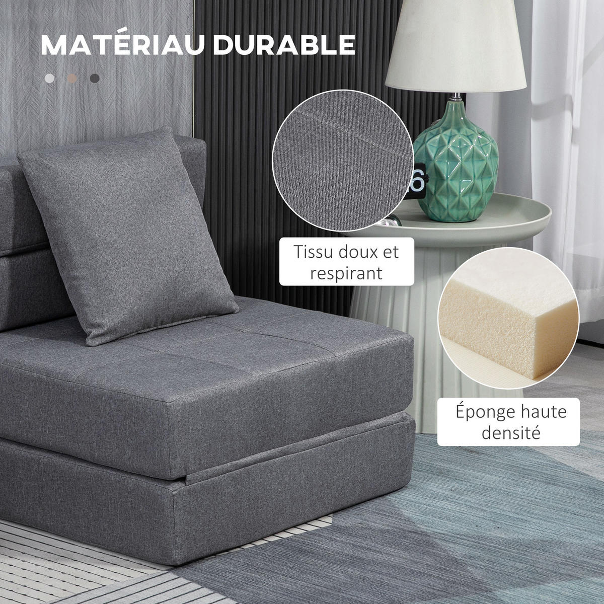 SCHLAFSESSEL DE-14562 1-Sitzer mit abnehmbarem Kissen Grau - Grau, Textil (70/61/70cm) - ComfortXL