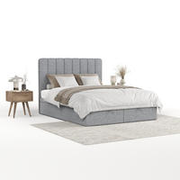 POLSTERBETT Vienna mit Stauraum 140/200 cm Grau im Alta Stoff - Schwarz/Grau, Holz/Holzwerkstoff (140/200cm) - AltaBeds